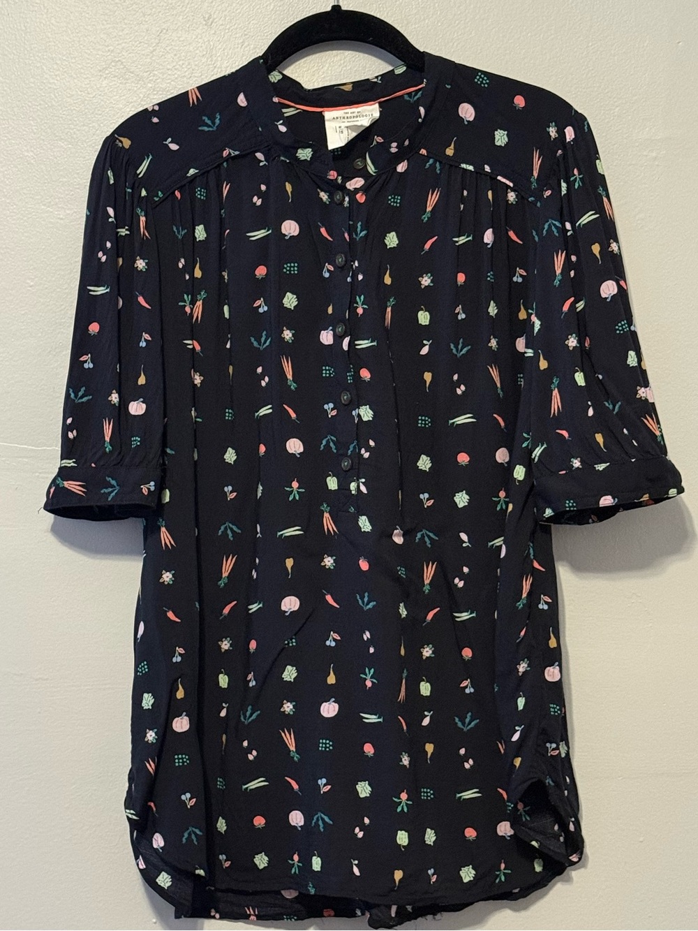 Anthropologie Emily Isabella vegetable button down size Large